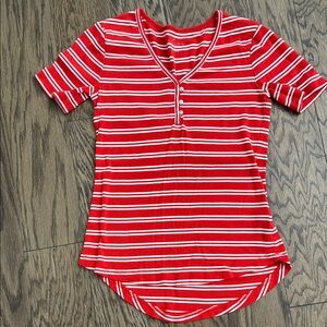 Red Striped Women's Top